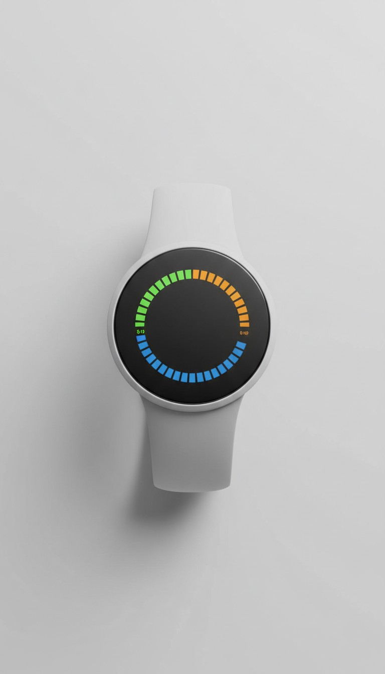 Fitness activity tracker watch with heart rate monitoring