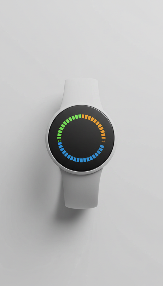 Fitness activity tracker watch with heart rate monitoring