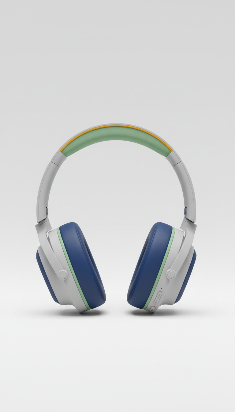 Wireless noise-cancelling headphones with plush ear cushions