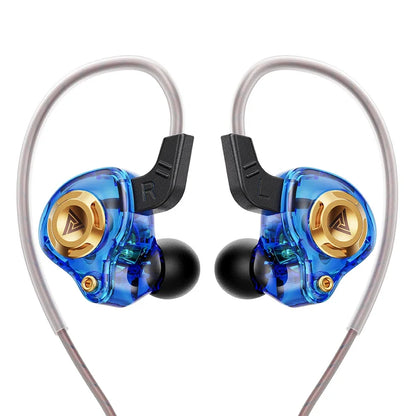 Original QKZ AK6 In Ear Earphone 6 Dynamic Driver Unit Headphone With Mic Stereo Sports HIFI Subwoofer Headset Monitor Earbuds